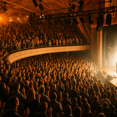 Ryman Auditorium์ ํด๋์ํ ๊ฐ์ ๋ด๋ถ