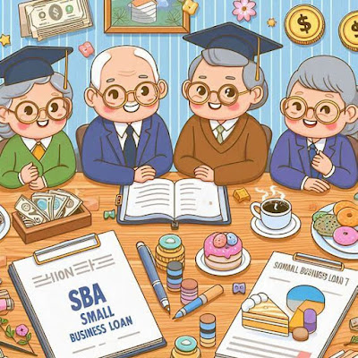 2025년 SBA 소상공인 대출을 상담 중인 한인 시니어 부부